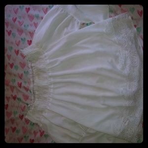 White Off The Shoulder Blouse
